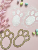 Easter bunny feet stencil