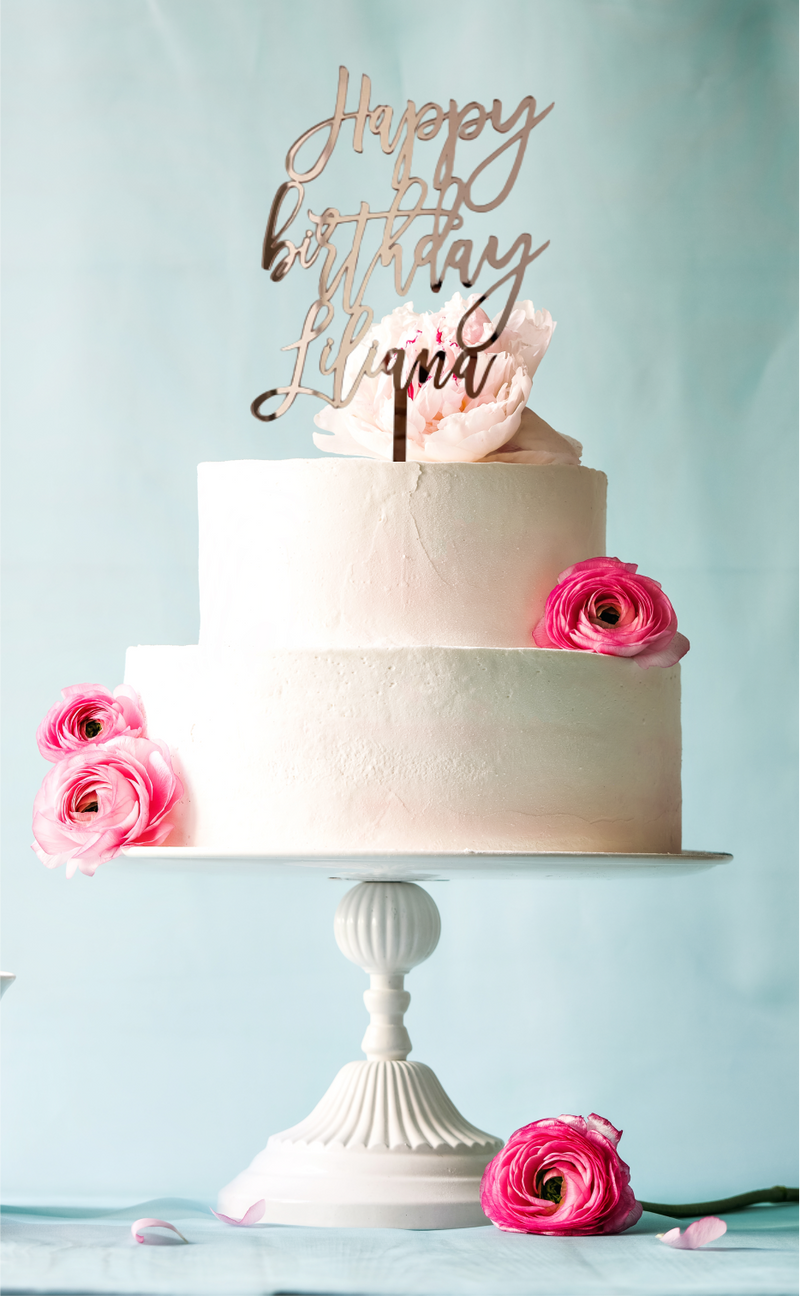 Happy birthday [name] cake topper