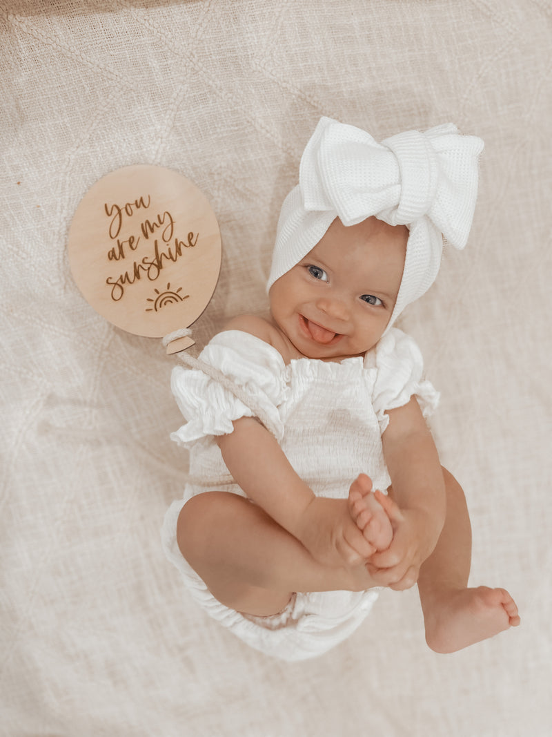 Engraved balloon plaque - “You are my sunshine” - wooden