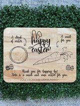Double-sided Santa and Easter Bunny snack tray