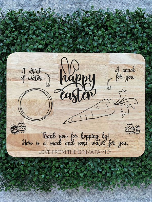 Double-sided Santa and Easter Bunny snack tray