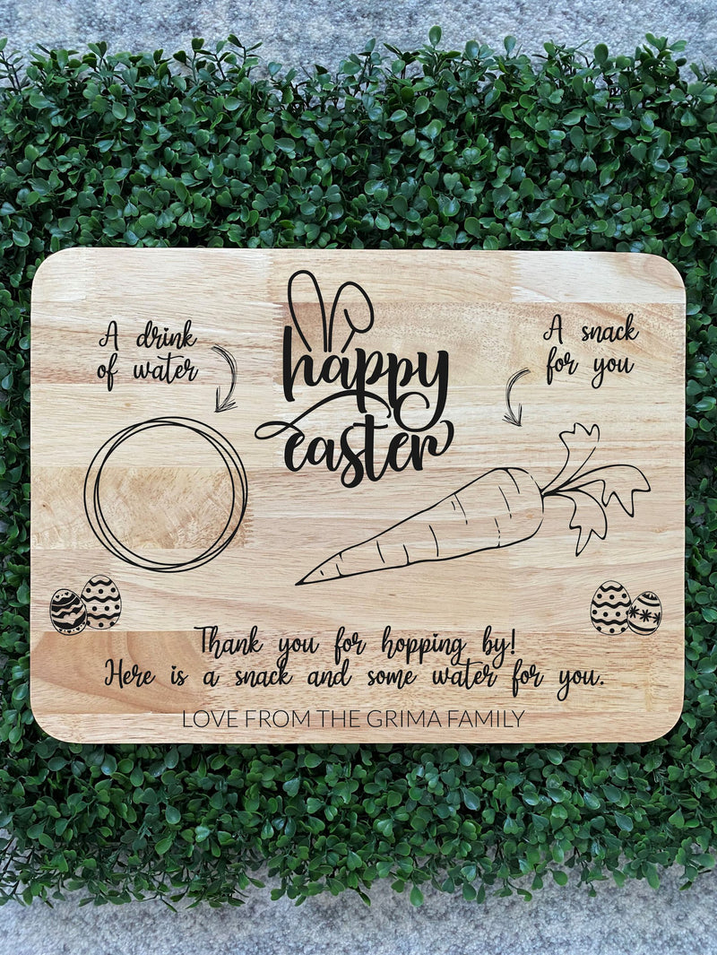 Double-sided Santa and Easter Bunny snack tray