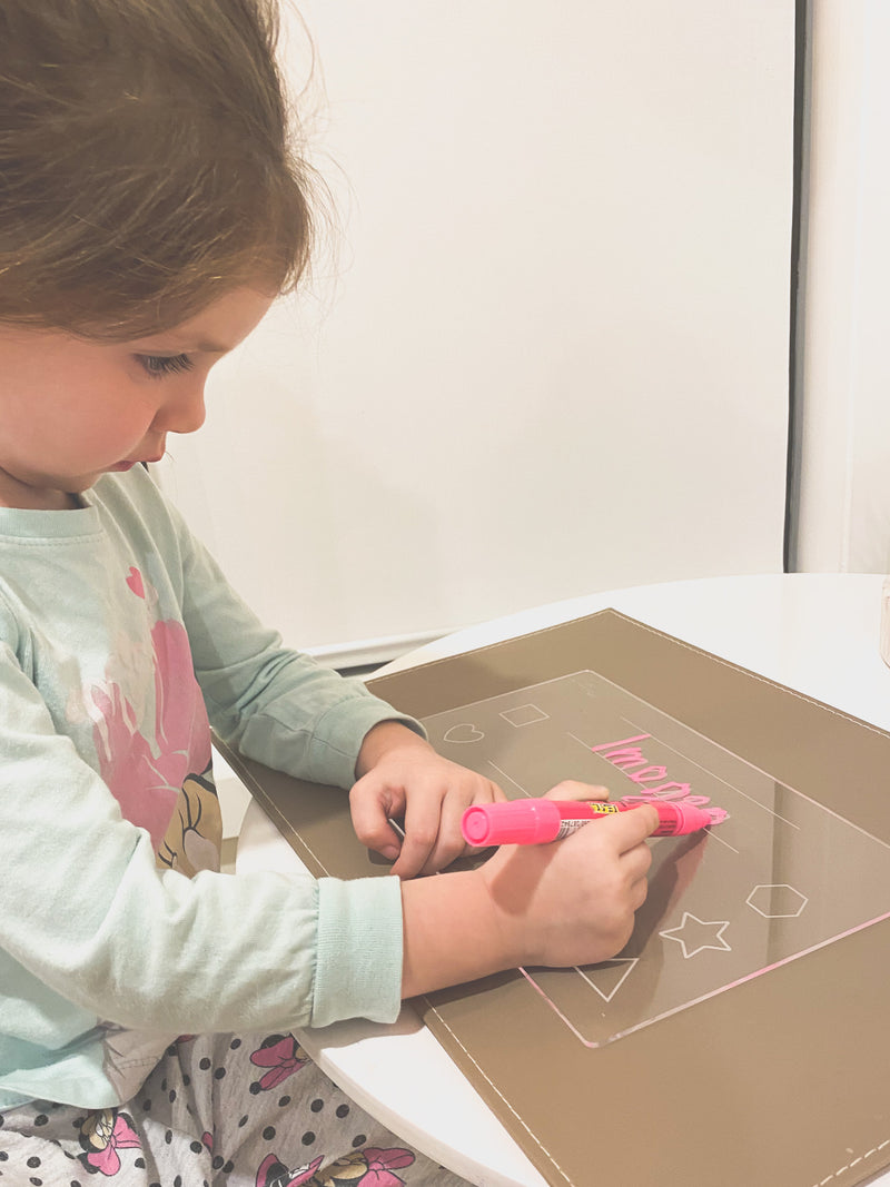 Educational trace-and-wipe boards