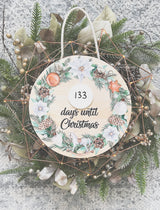 Days until Christmas - countdown plaque, marker included